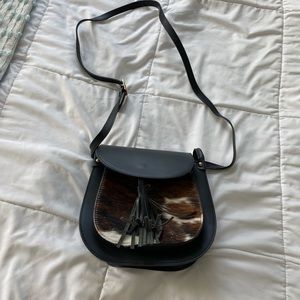 Italian leather crossbody purse